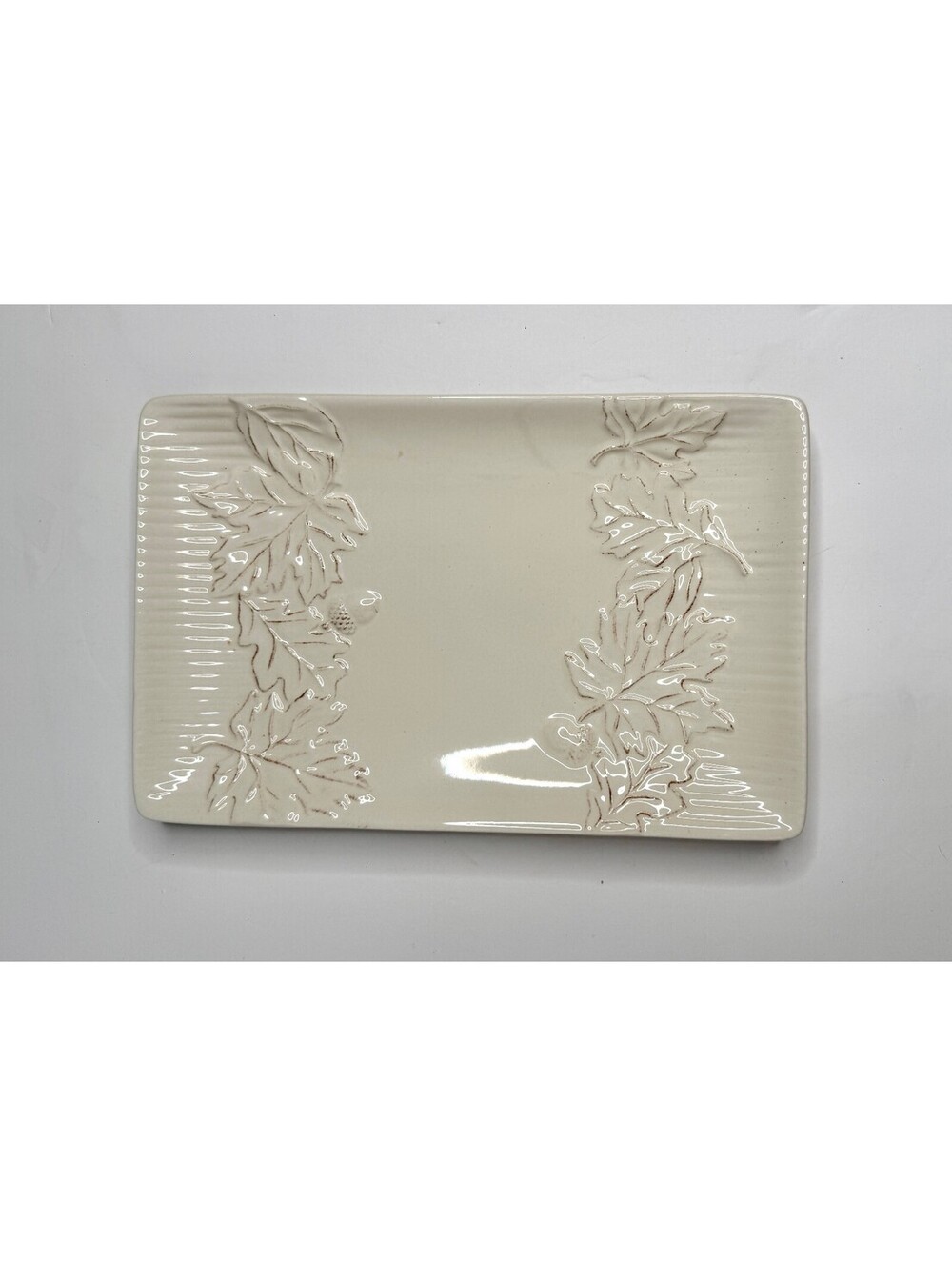 Hallmark Poinsettia Rectangular Ceramic Holiday Serving Platter